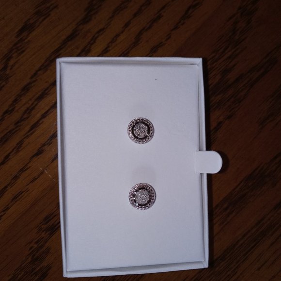 *Price Drop*  Belk & Co. 1/10 ct. t.w. Diamond sterling silver Stud Earrings - Picture 4 of 6
